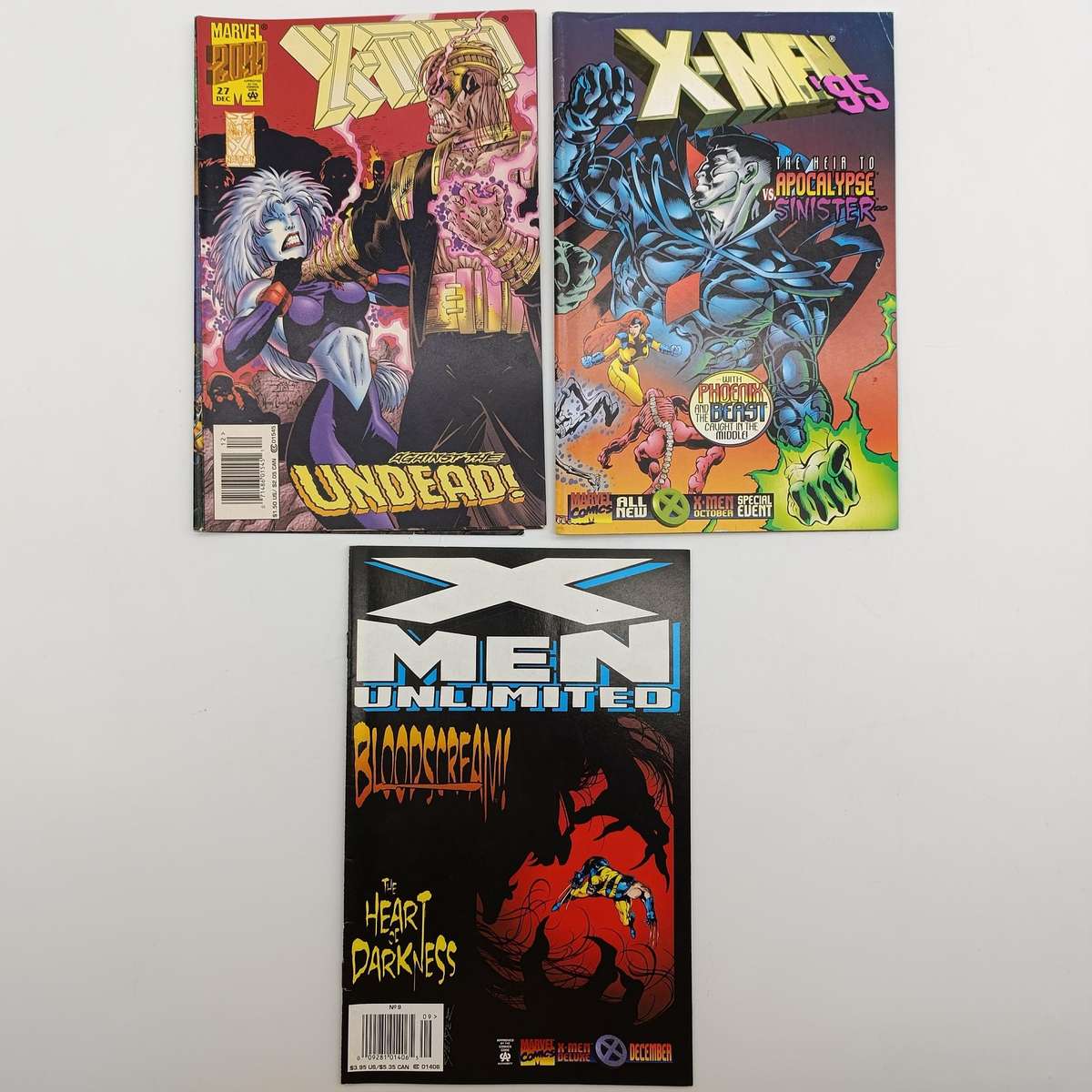 Lot of 3 Marvel X-Men comics - 1995 issues