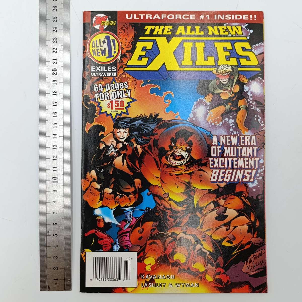 Lot of 3 vintage 1995 issue comics - Captain America, Exiles, The Mask