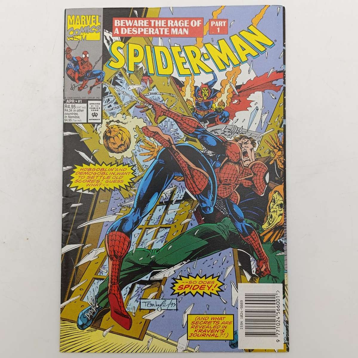 Lot of 3 vintage comics - 1995 South African issue: Spiderman 1 Spawn 1 Spawn 10