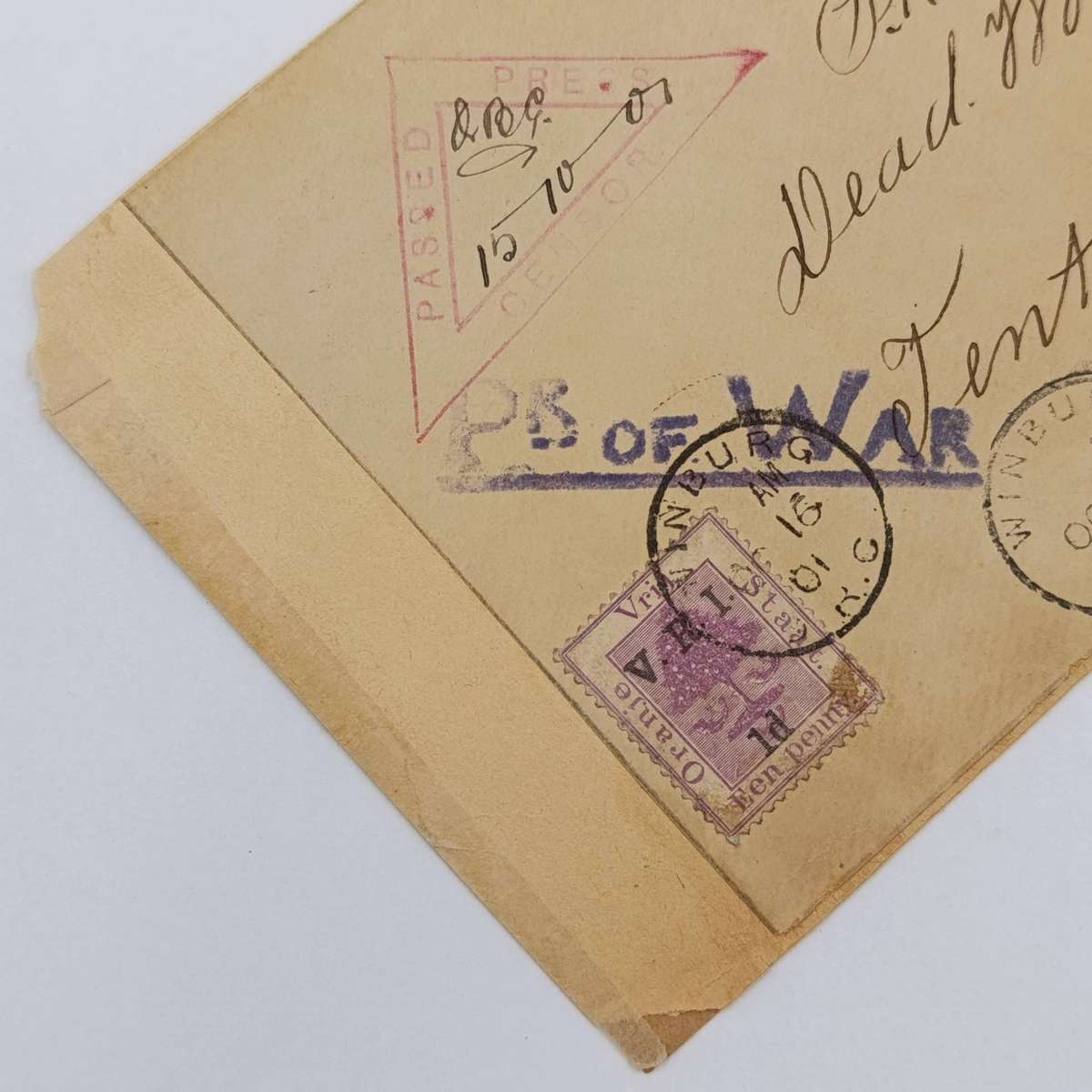 Pair of Boer War POW Cover fronts stuck back to back