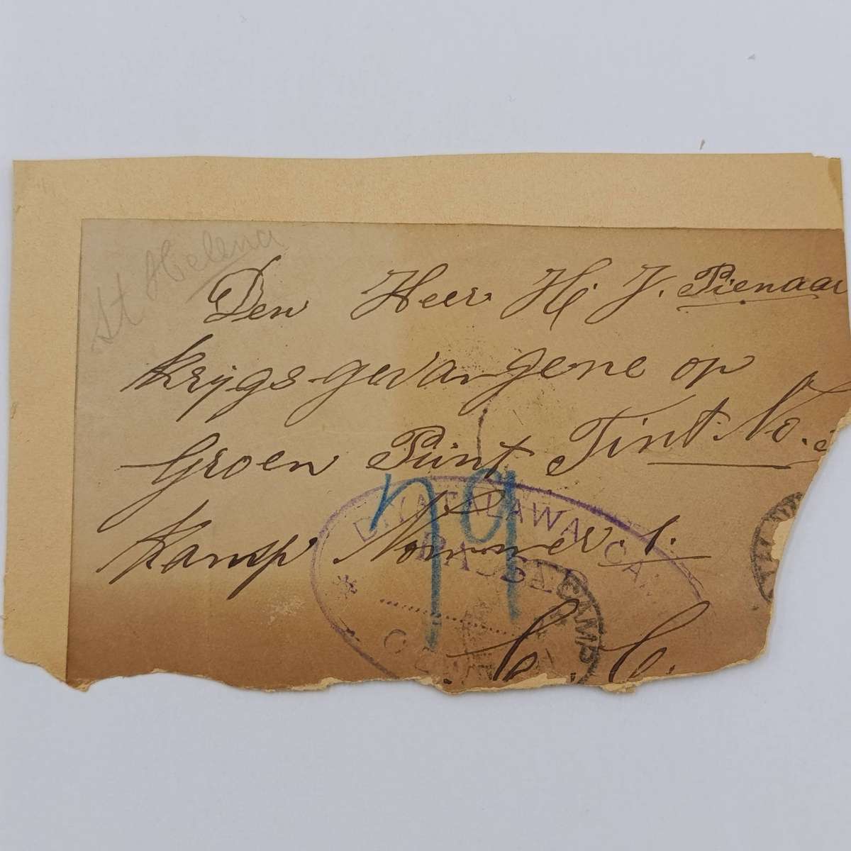 Boer War POW front covers stuck back to back - 1901 Hamilton Bermuda to SC Lindeque POW