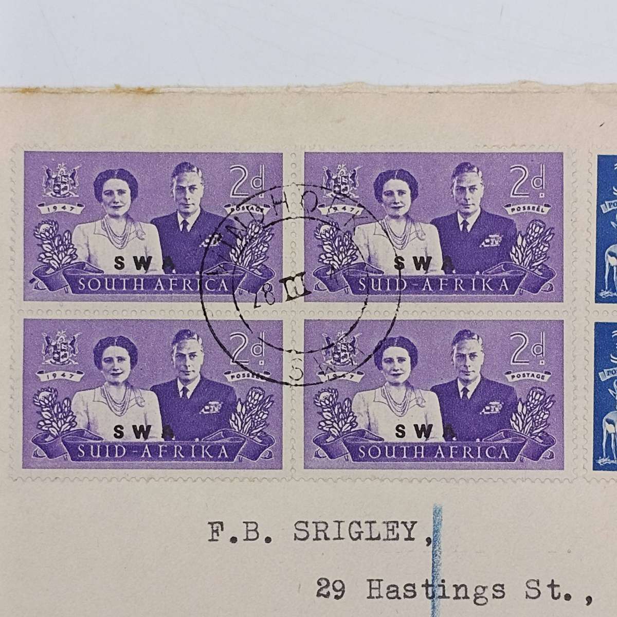 Lot of 4 South West Africa First day covers with overstamped South Africa stamps.