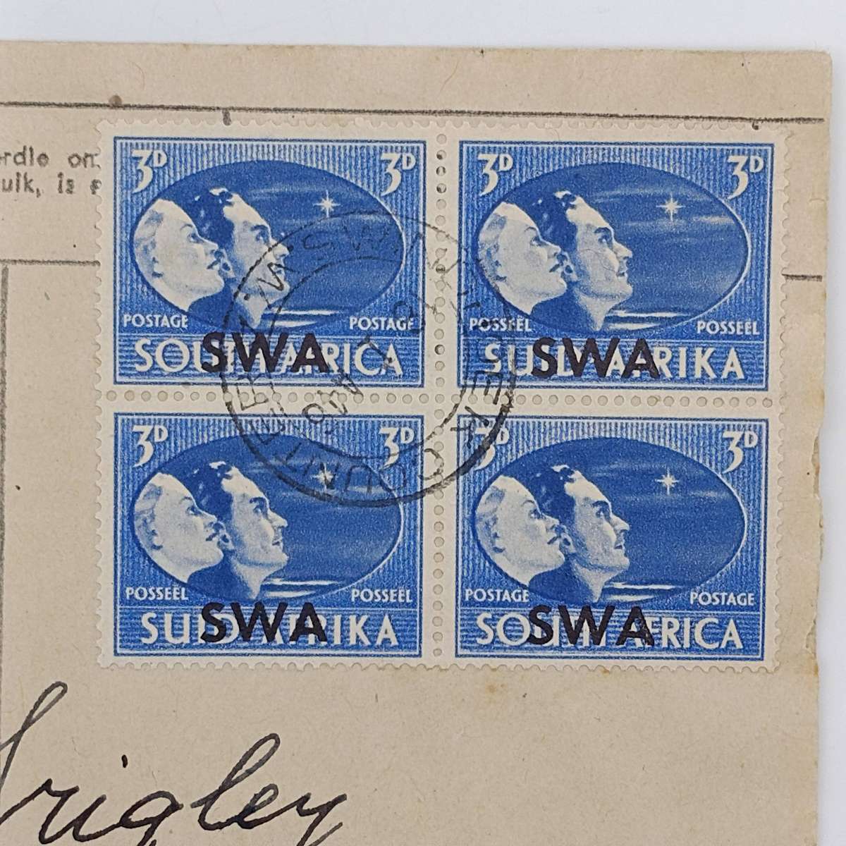 Lot of 4 South West Africa First day covers with overstamped South Africa stamps.