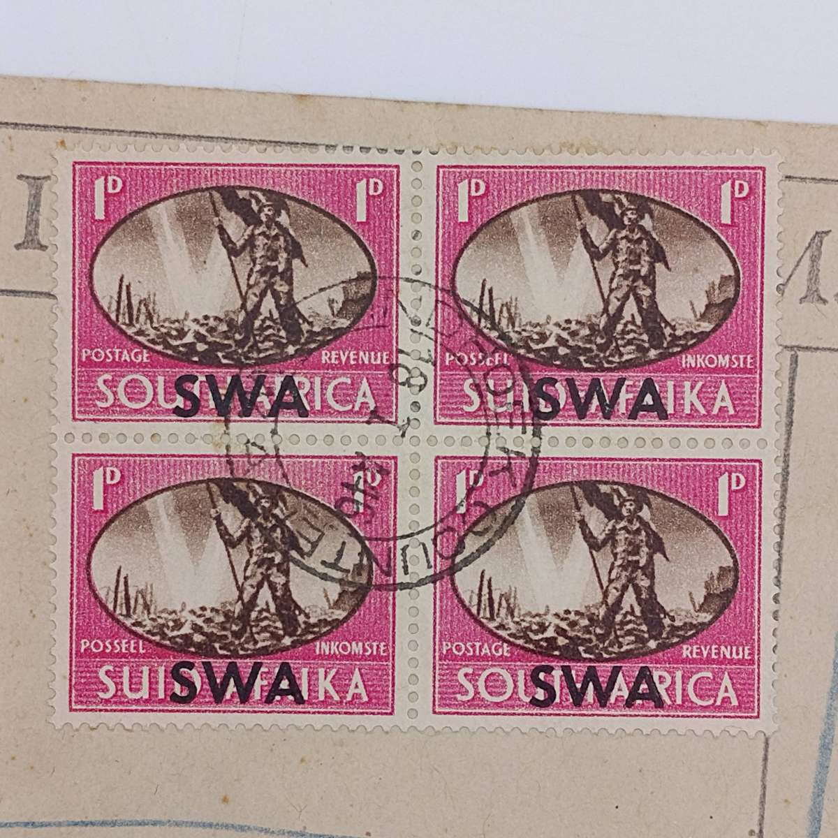 Lot of 4 South West Africa First day covers with overstamped South Africa stamps.