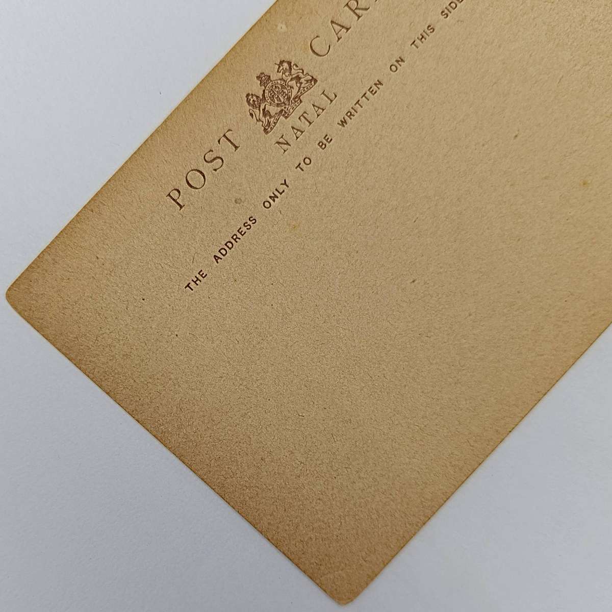 Natal Postcard with pre - printed penny half penny stamp overprinted to change to half penny postage