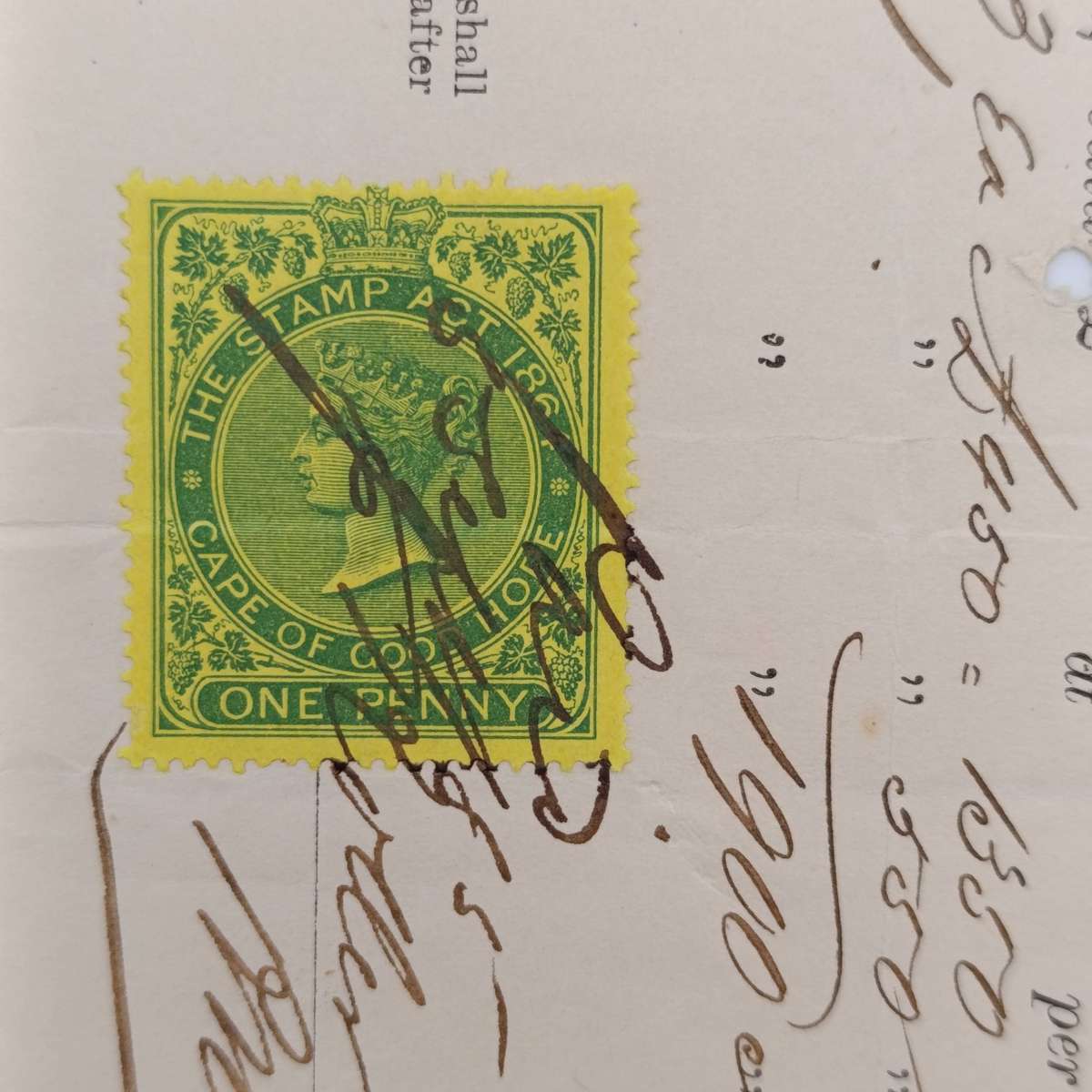 Municipal Tax Assessment - 1885 - Issued by Green point and Sea point Municipality to Jas Perkins -