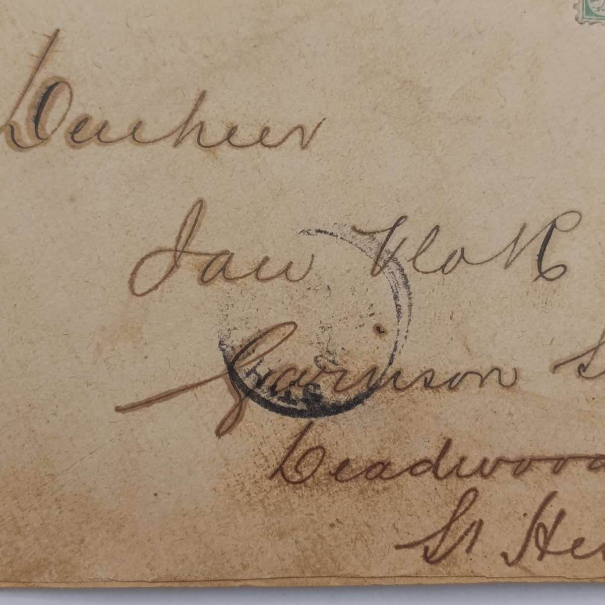 Boer War POW fronts stuck back to back one side posted Sutherland 7 July 1902 to Jan Klonk?