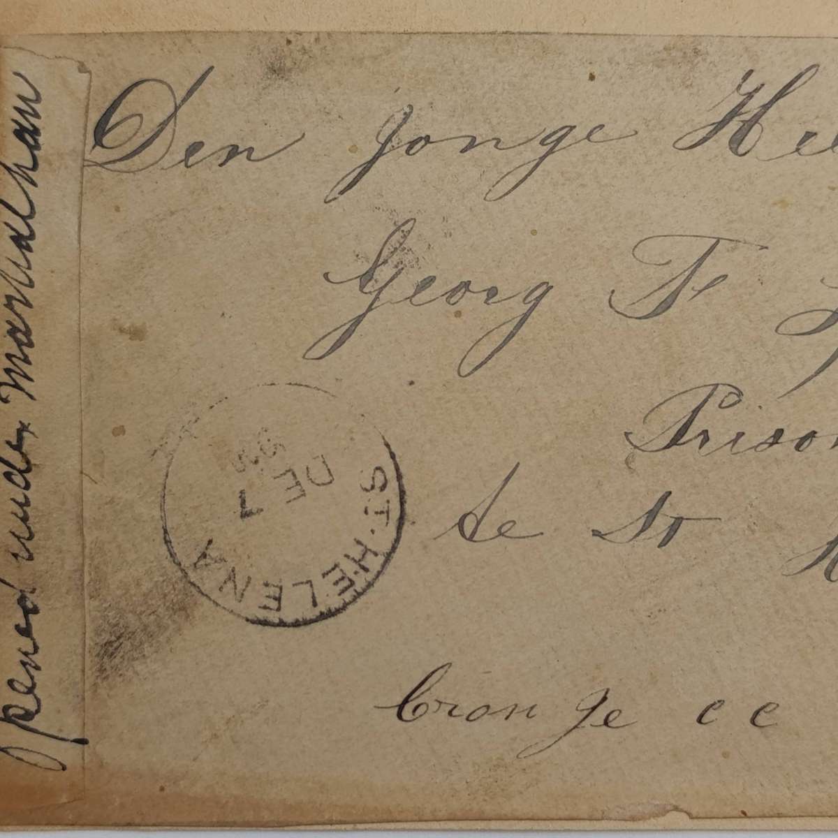 Boer War POW fronts stuck back to back one side from Vereeniging, ZAR to Georg F Lindeque, POW