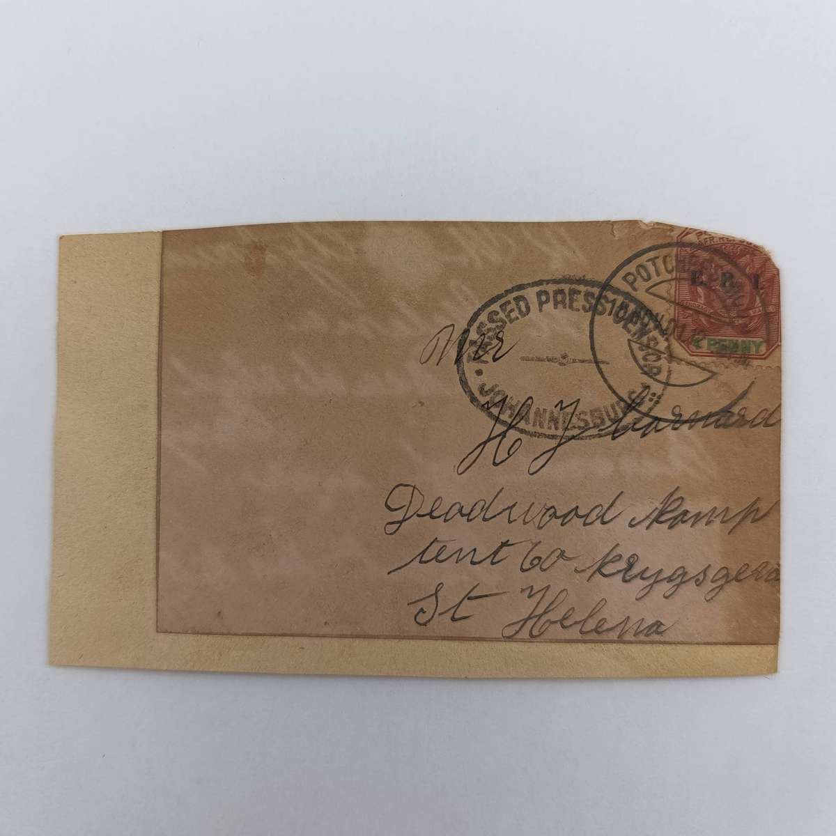 Boer War POW fronts stuck back to back one side from Potchefstroom 21 May 1901 to Paul Jooste