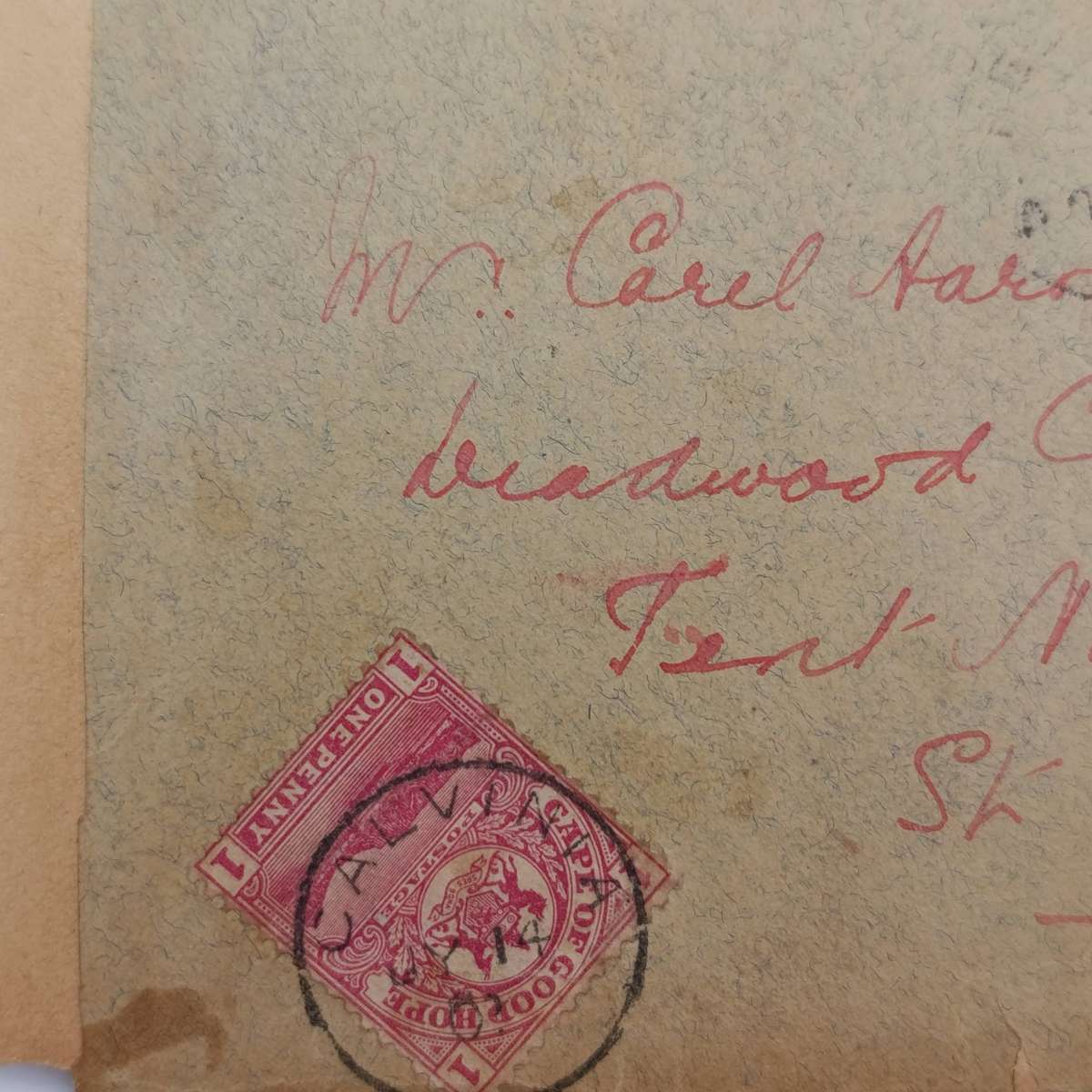 Boer War POW fronts stuck back to back one side from Potchefstroom, ZAR Aug 1901 to AM Muller