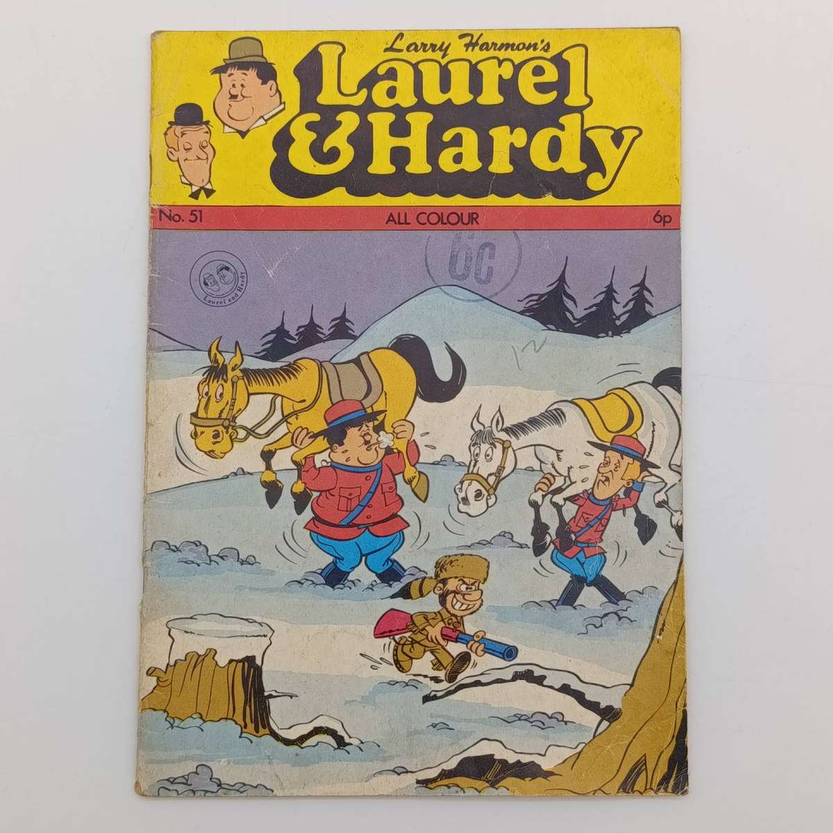 Lot of 4 vintage Laurel and Hardy comics - circa 1970's