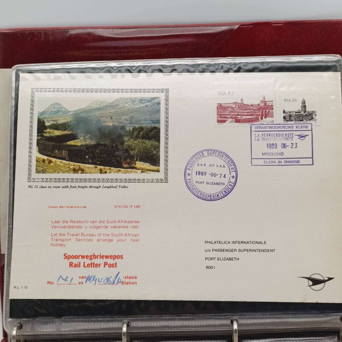 Rail Letter Post - Apple express covers in album 13 covers posted from 13 Stations