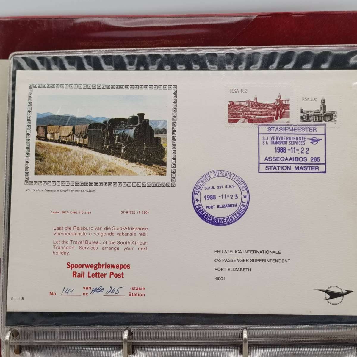Rail Letter Post - Apple express covers in album 13 covers posted from 13 Stations