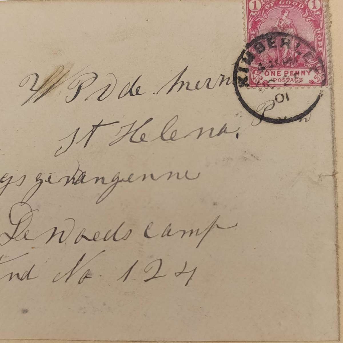 Boer War POW letter fronts stuck back-to-back