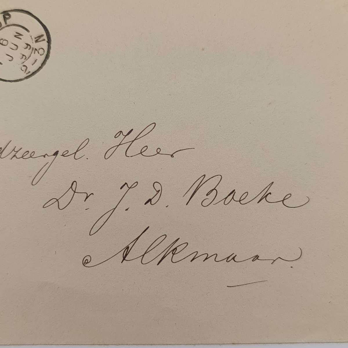 Postal Cover posted Netherlands 6 June 1899 on prepaid Stationery at De Rijp to Dr JD Boeke