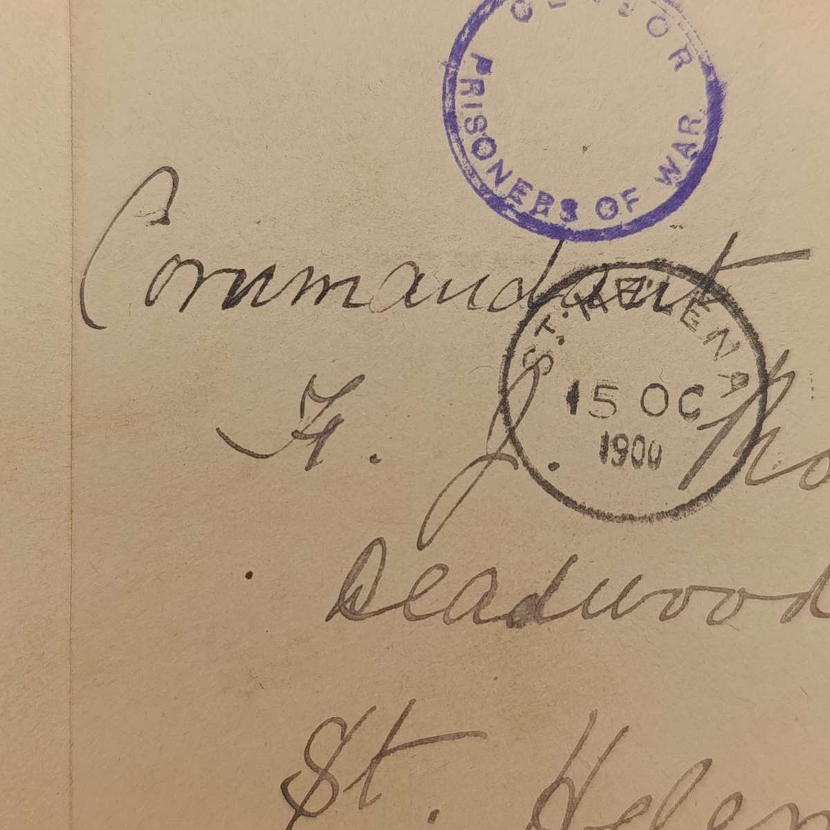 Boer War POW fronts stuck back to back - one side posted Cape of Good Hope