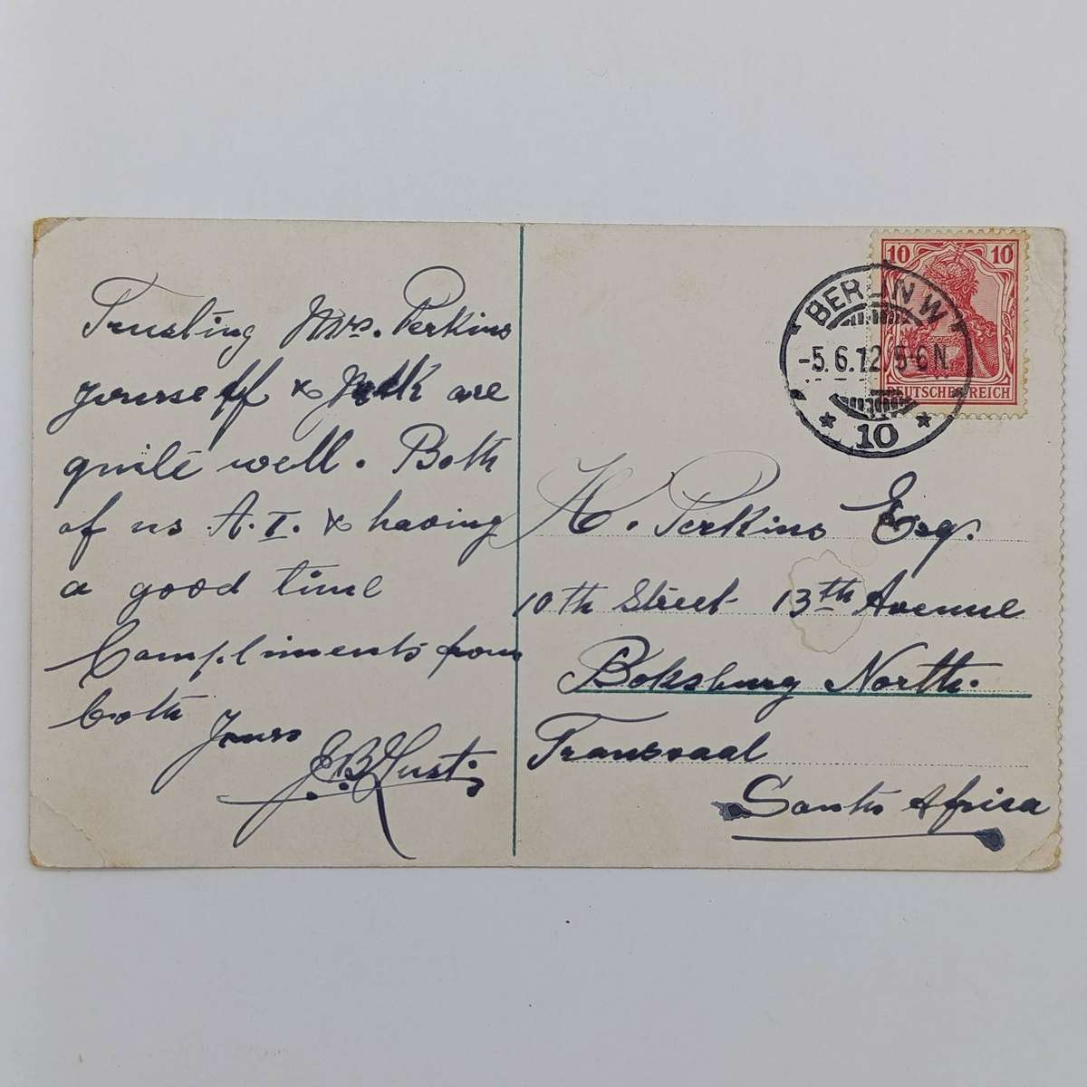 Lot of 11 German Postcards used 1910 to 1920 - Five sent to South Africa