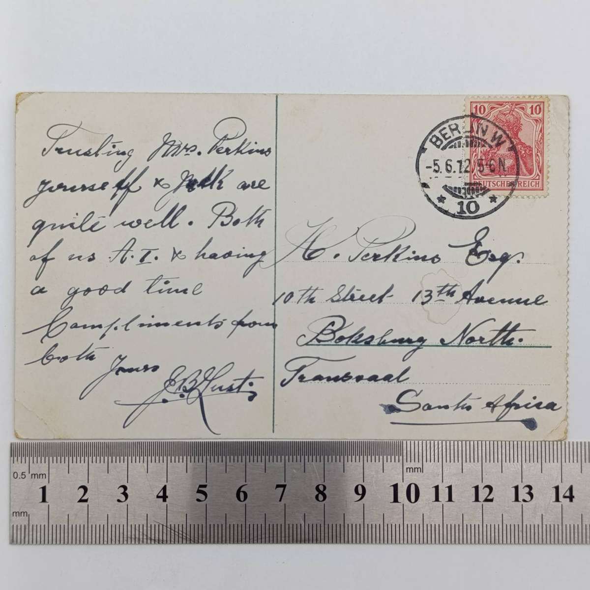 Lot of 11 German Postcards used 1910 to 1920 - Five sent to South Africa