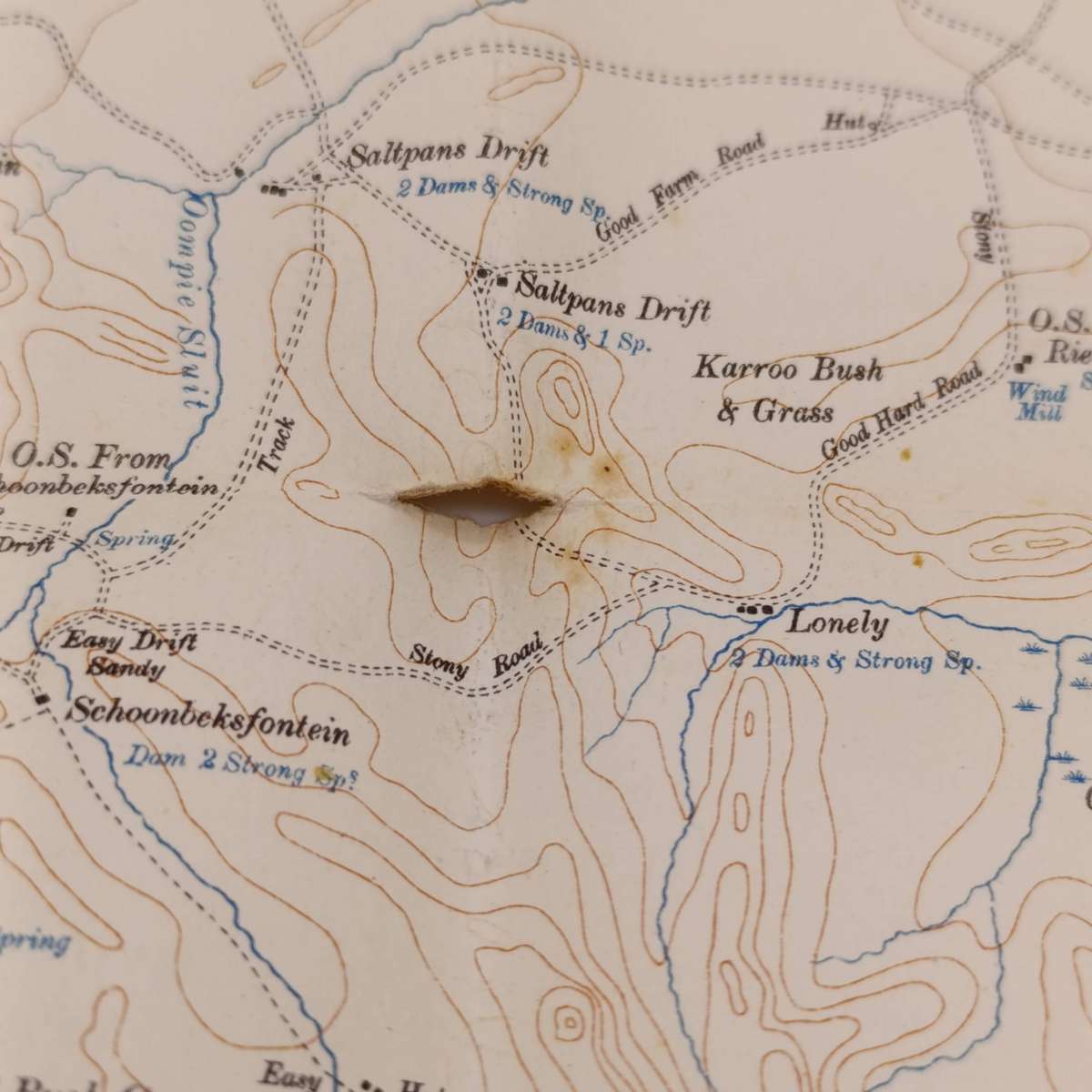 Antique 1906 Map of Middelburg Cape Colony - 20 Mile radius map