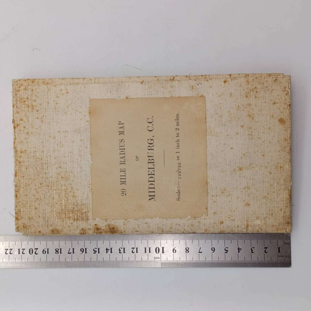 Antique 1906 Map of Middelburg Cape Colony - 20 Mile radius map