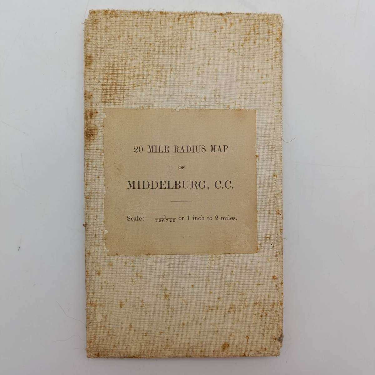 Antique 1906 Map of Middelburg Cape Colony - 20 Mile radius map
