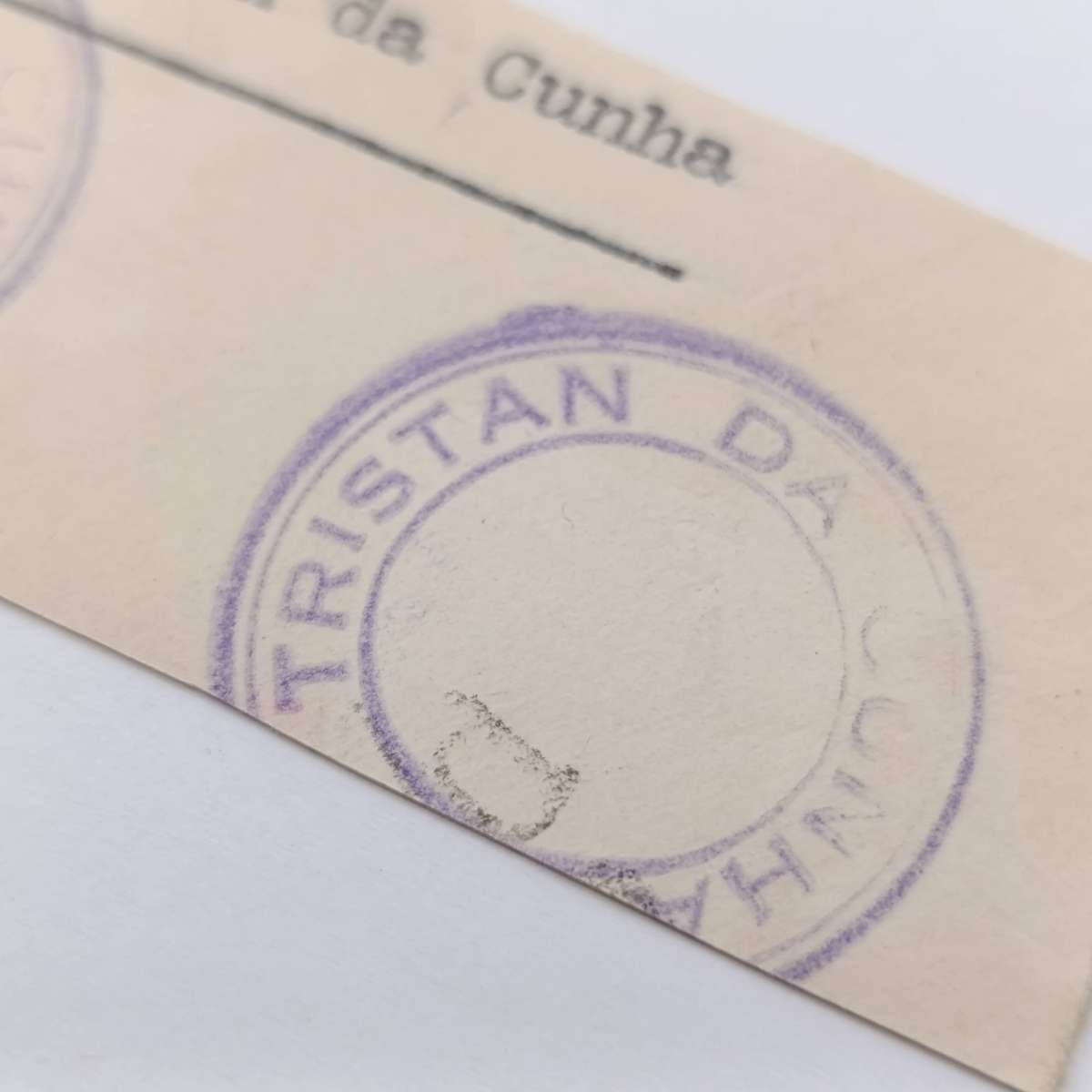 Tristan Da Cunha 1d Potato stamp on piece - original