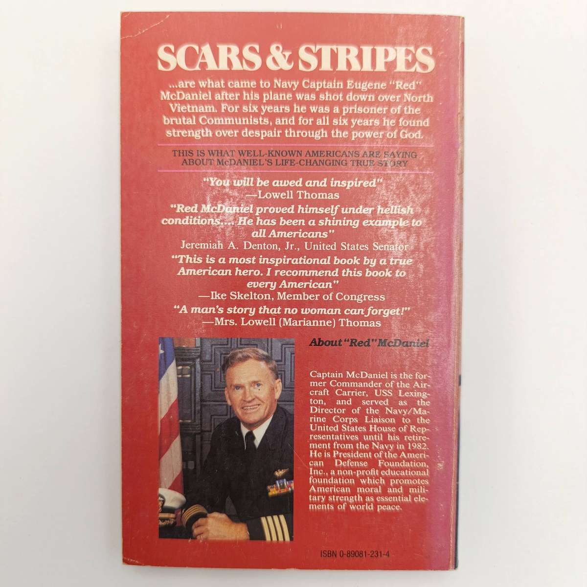 Scars & Stripes by Eugene B. McDaniel - The true story of One Man's Courage in Facing death