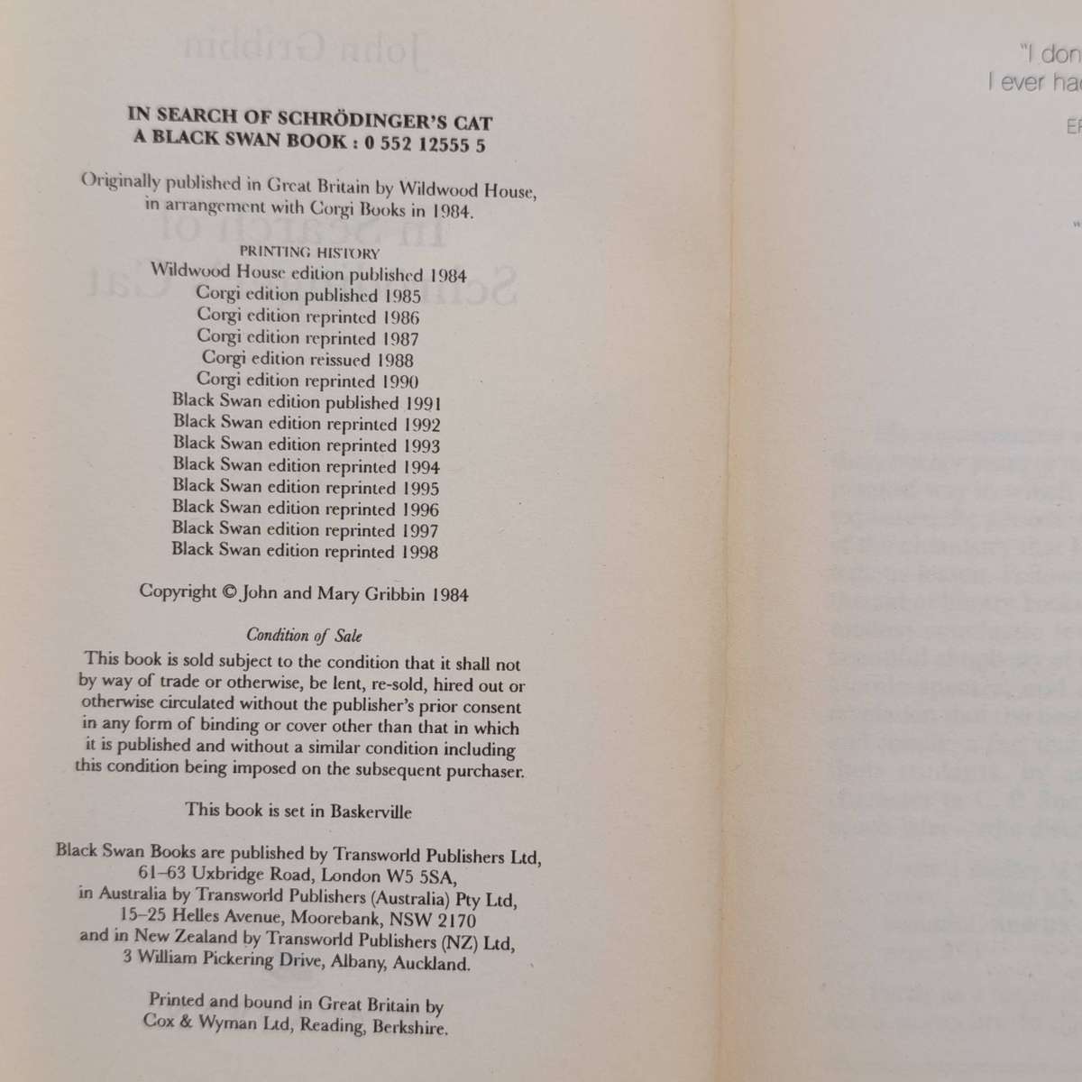 In search of Schrodinger's cat by John Gribbin