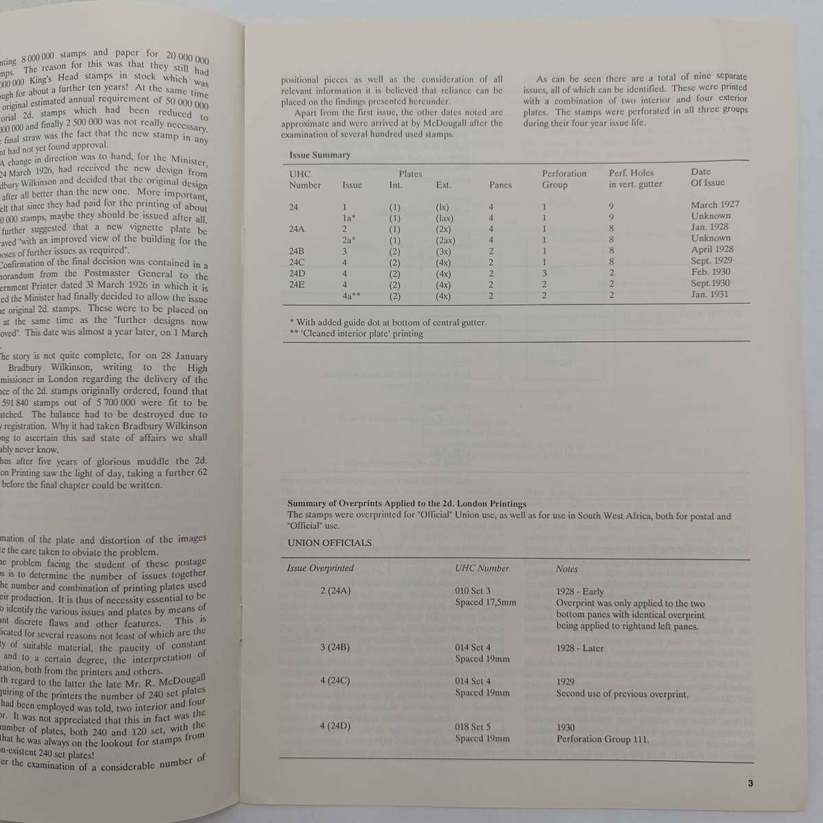 Union 2d London printing information booklet by Hagger and Tonking