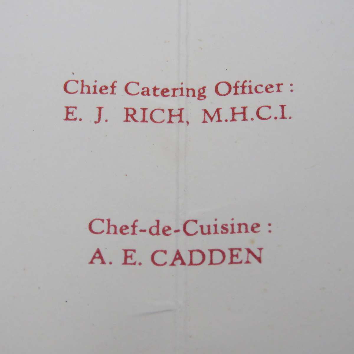 Union-Castle RMMV Athlone Castle Farewell dinner menu Wednesday 6 September 1961