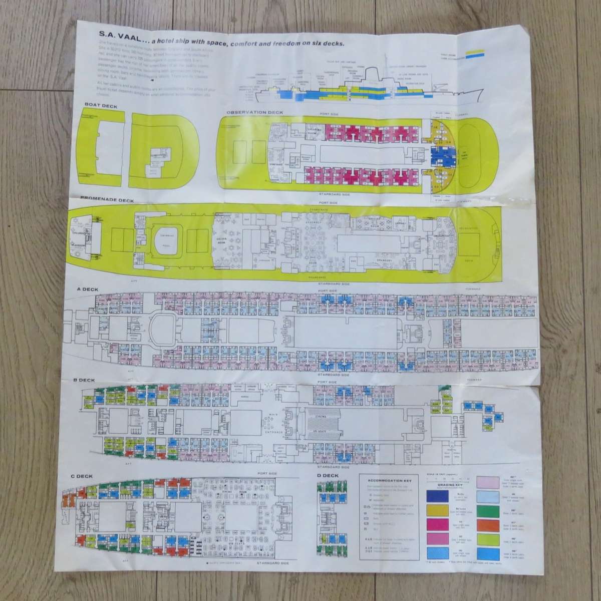 Union-Castle SA Vaal Passenger Accommodation brochure