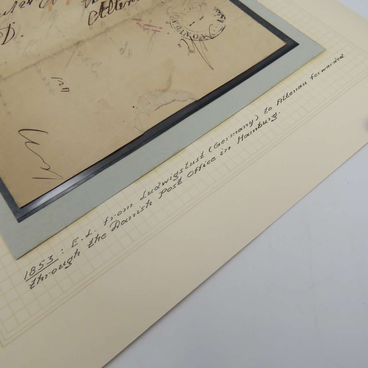 1853 Early letter from Ludwigslust (Germany) to Attenau forwarded through the Danish Post Office