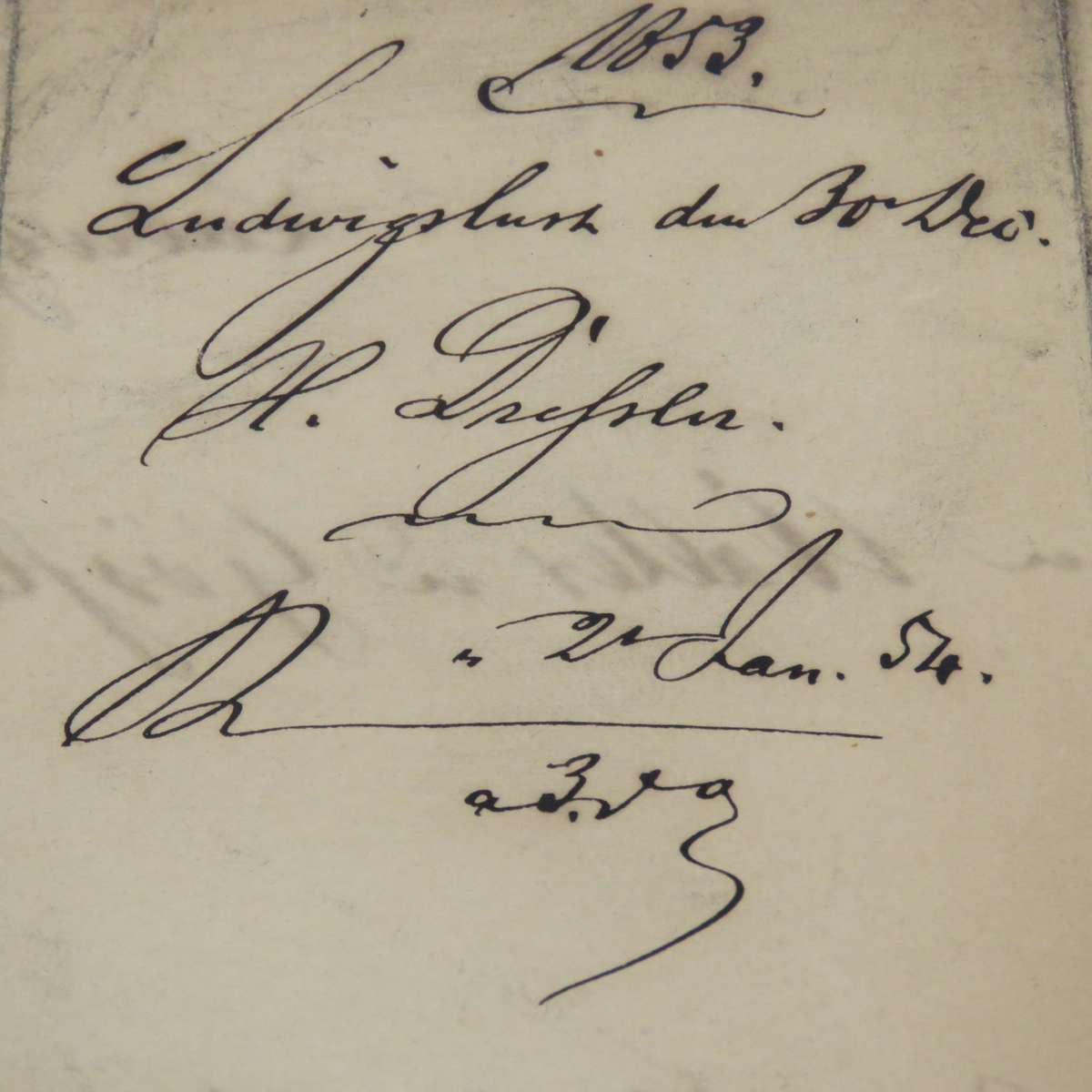 1853 Early letter from Ludwigslust (Germany) to Attenau forwarded through the Danish Post Office