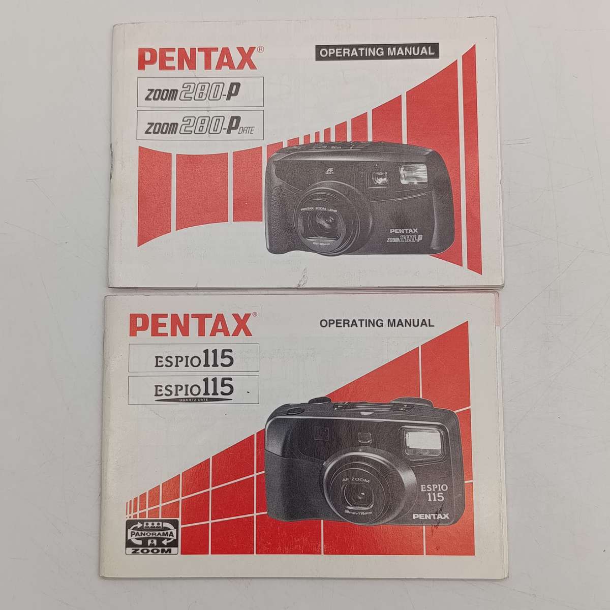 Pair of Pentax booklets - ESP10 115 zoom 280 P