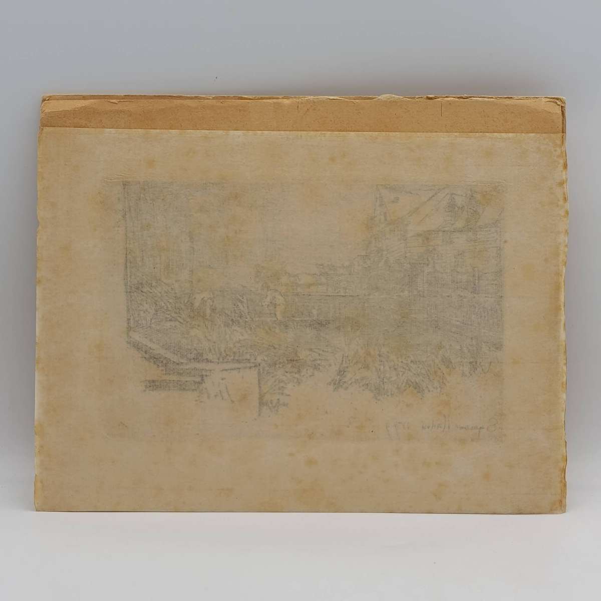 Antique Etching artwork by Seymar Haden - signed in 1877 in pencil