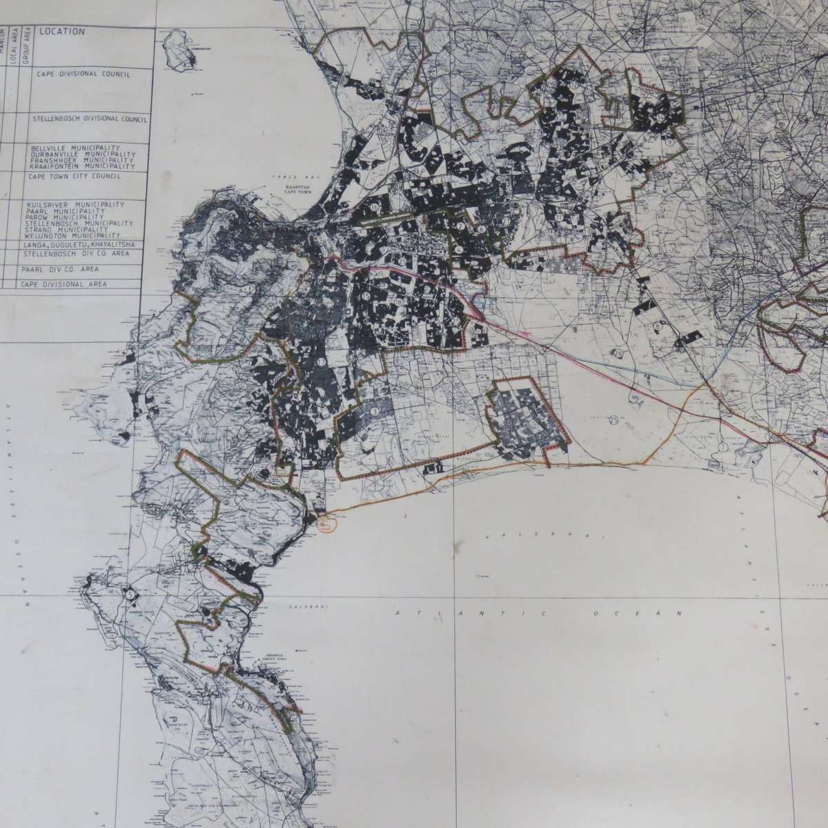 1987 Western Cape Regional services council map - Scale 1/100 000