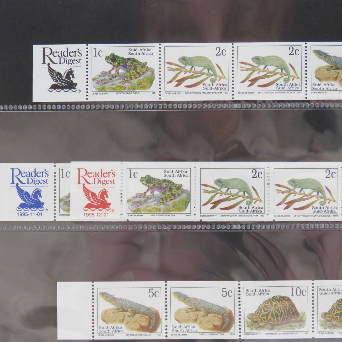 1995 year pack of mint stamps and miniature sheets - 56 items