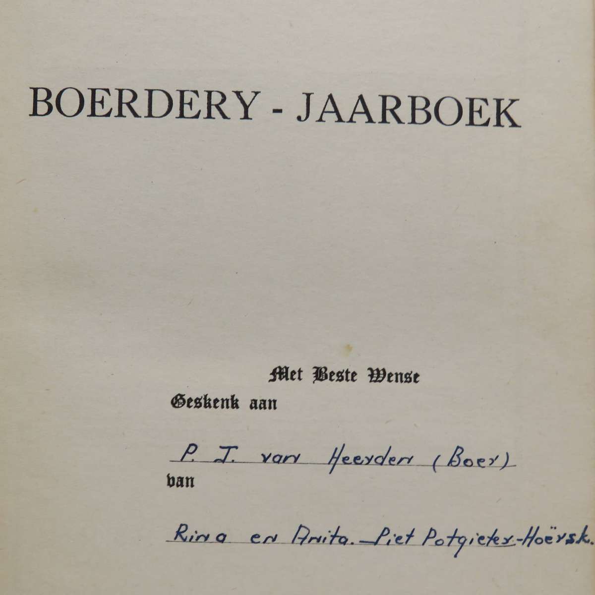 Boerdery-Jaarboek deur MS du Buson - 1952 edition