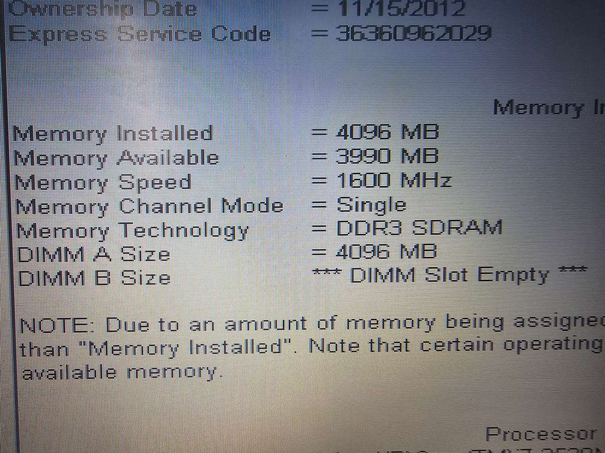 Dell Latitude E6530 i7-3520M 4GB RAM 1TB HDD - No OS - Needs a battery