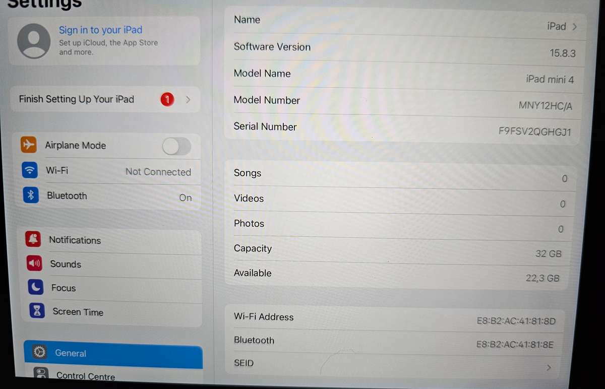 iPad Mini 4 32GB WiFi only
