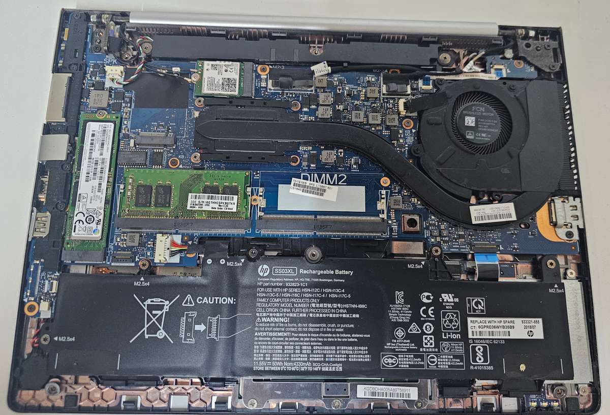 HP Elitebook 830 G5 i7-8550U 8GB RAM 256GB Nvme SSD - Spares or Repairs