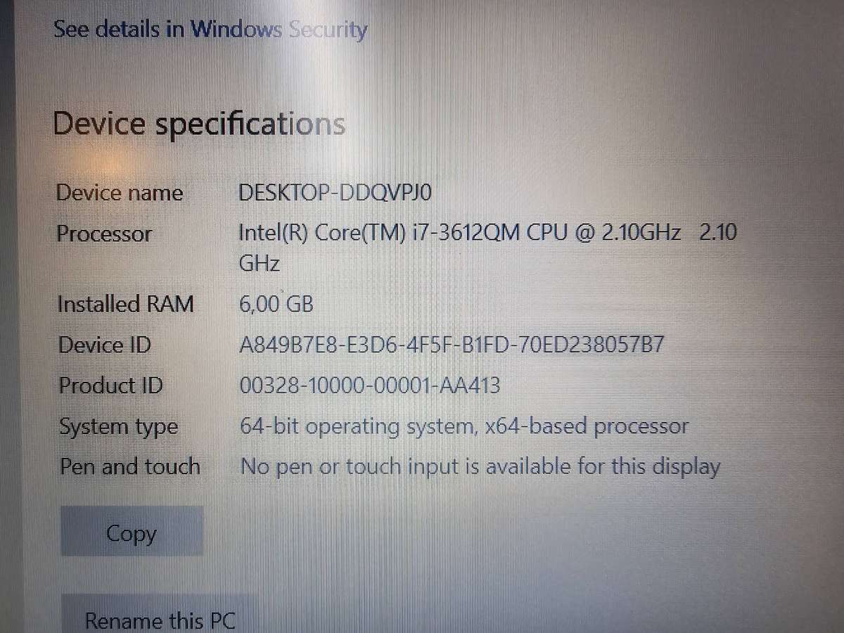 Dell Vostro 3560  i7-3612QM / 6GB RAM / 32GB SSD + 750GB HDD / 15.6" / Needs new battery