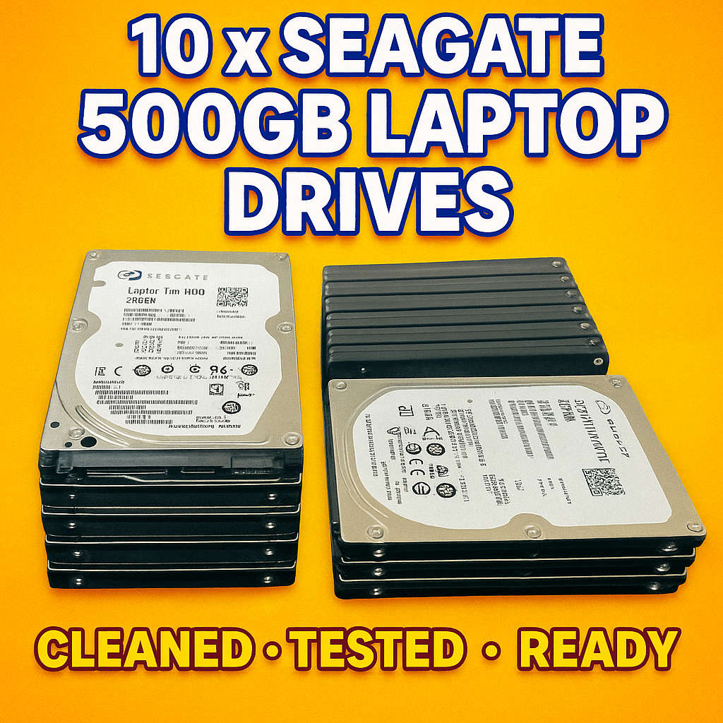 10 x Seagate 500GB Laptop Drives  Cleaned, Tested & Ready!