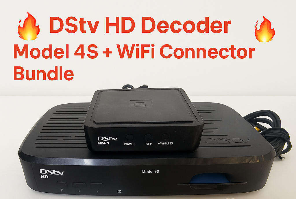 DStv HD Decoder Model 4S + WiFi Connector Bundle