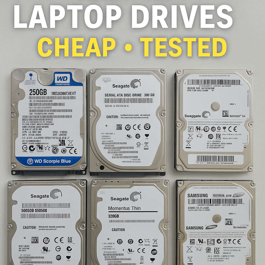 Bulk lot - 4 x Seagate Momentus 320GB & 2 x WD 250GB Laptop Hard Drives - Old drives but working