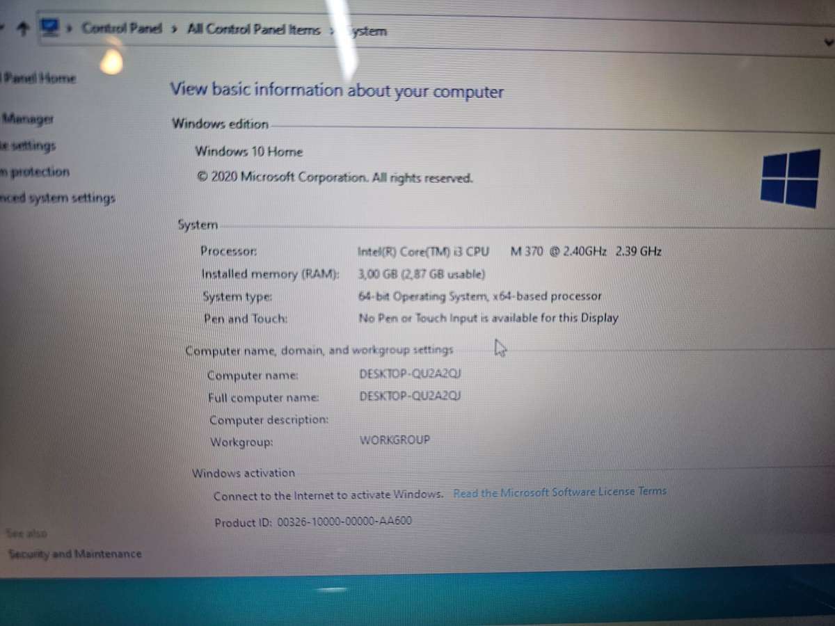 Dell Inspiron N5010 laptop i3, 3GB RAM, 320GB HDD, DVD writer, working, battery needs replacing