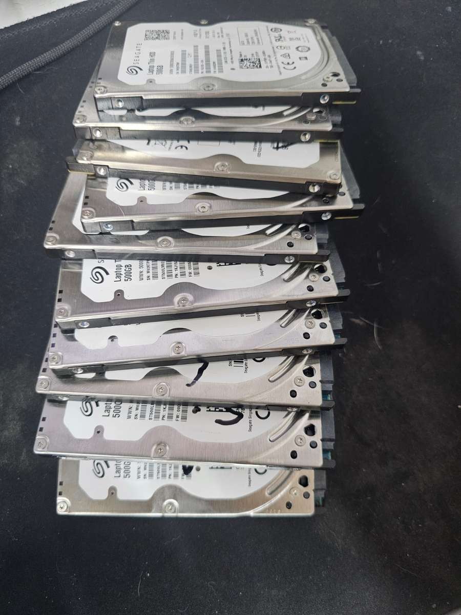 10 x Seagate 500GB Laptop Drives  Cleaned, Tested & Ready!