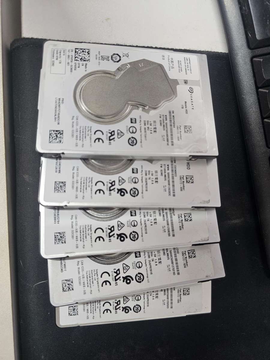 Bulk Lot  5 x 1TB Laptop Hard Drives  Cleaned, Tested & Healthy!