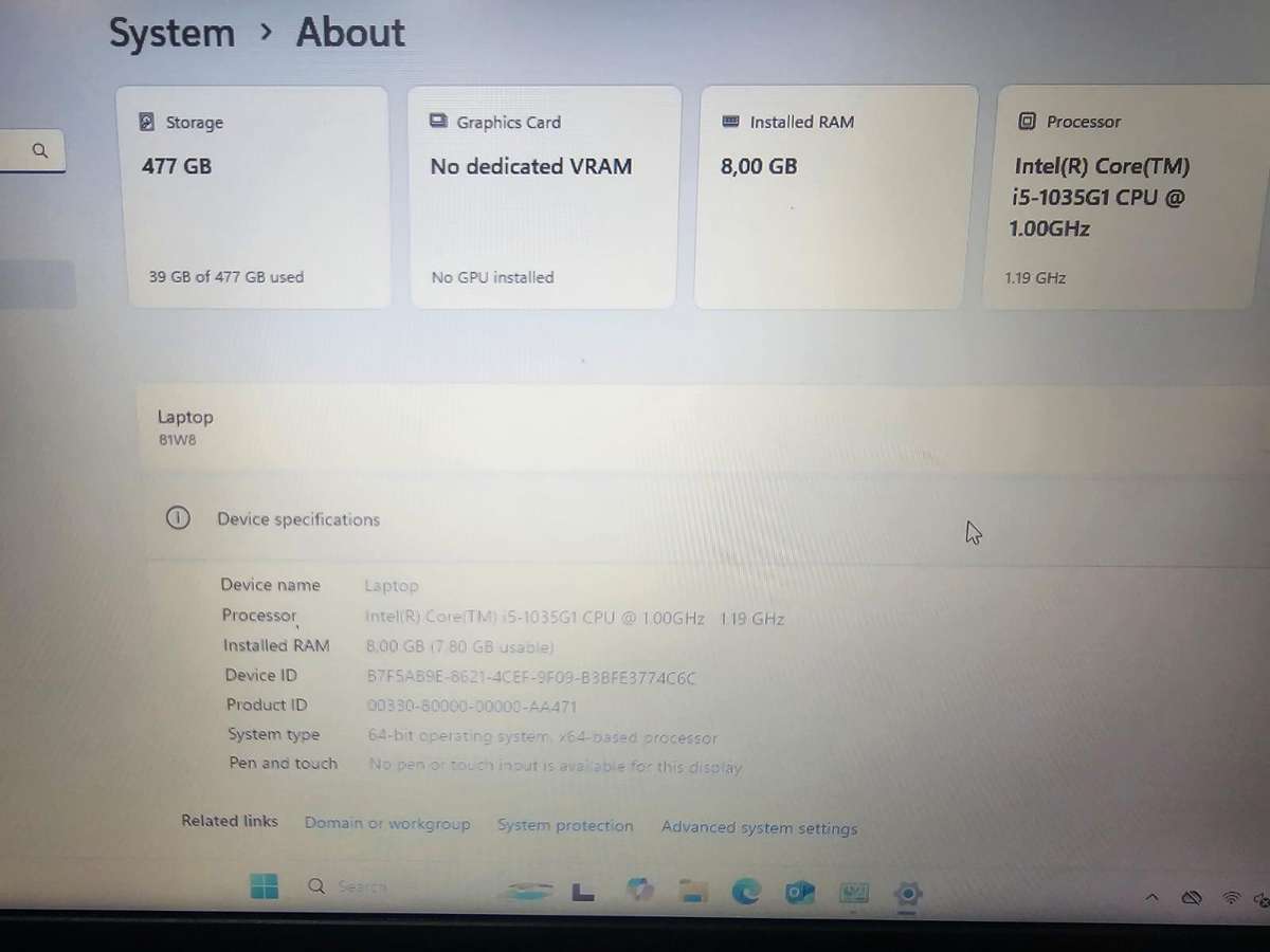 Lenovo IdeaPad S145  i5 10th Gen  8GB RAM  512GB SSD