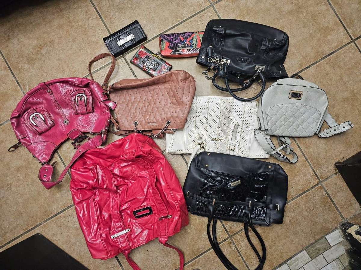 Bulk Lot: 9 Used Ladies Branded Bags  Guess, Sissy Boy & More